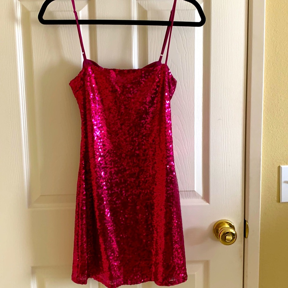 Pink sequin Lucy In The Sky dress. Size small. Excellent condition